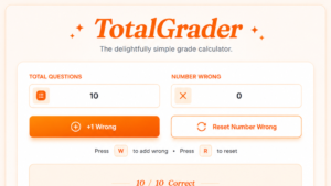 Percent Chart for Grades