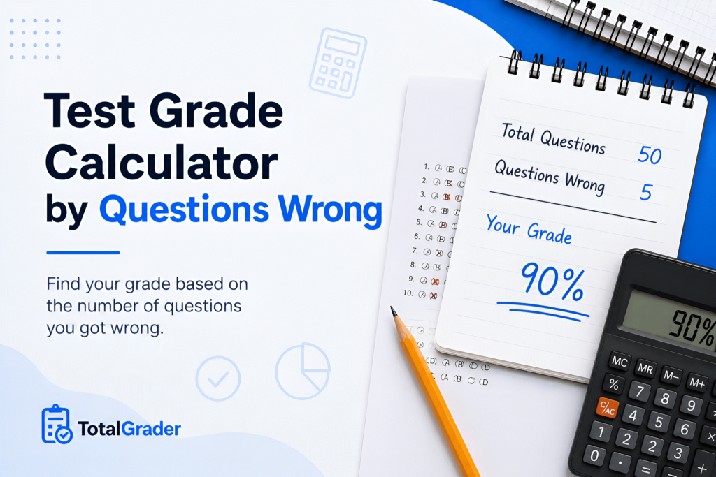 Test Grade Calculator by Questions Wrong
