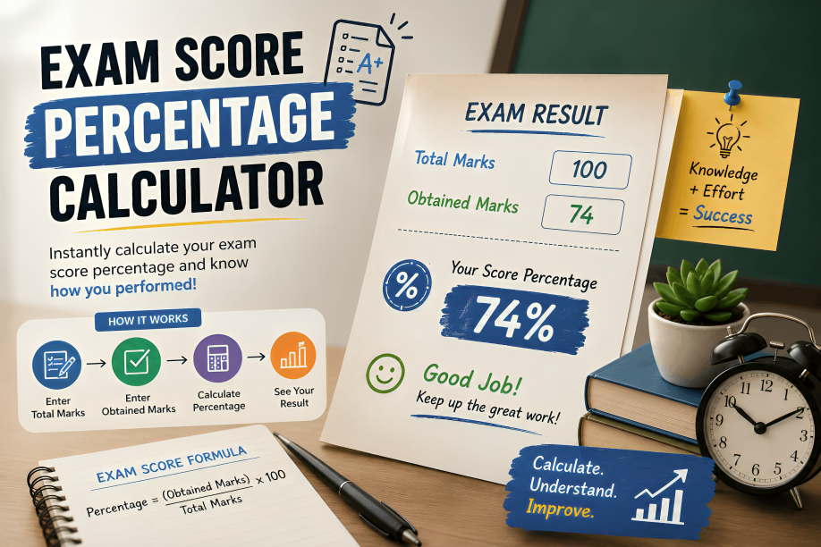 Exam Score Percentage Calculator