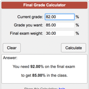 Final Grade Calculator?