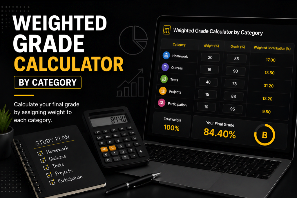 Weighted Grade Calculator by Category