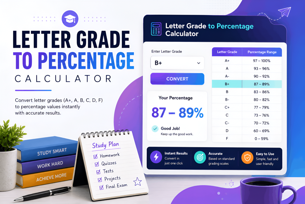 Letter Grade to Percentage Calculator